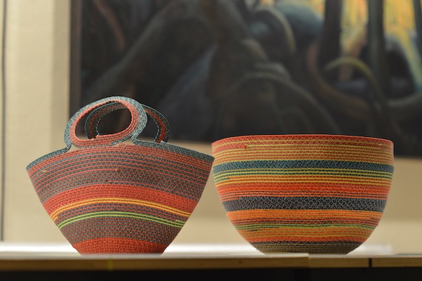 baskets made from recycled paraglider line by Tim Elverston
