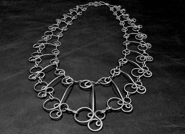 Necklace made by Tim Elverston - stainless steel wire