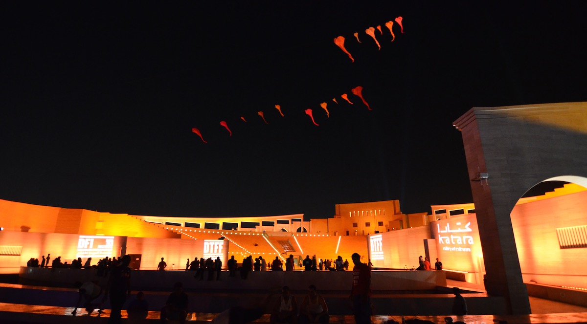 WindFire Designs outdoor kite show and performance in Doha, Qatar 2013