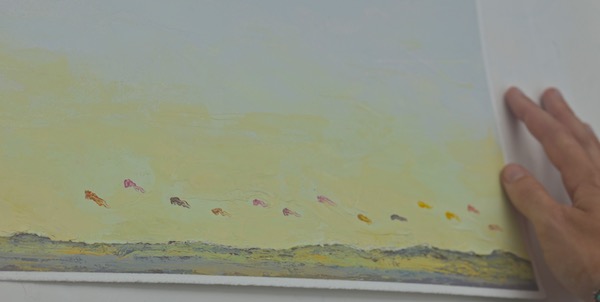 Flowx painting by Ruth Whiting - Concept for flowx line in the desert