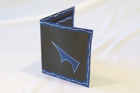 Pointy Spendy black with blue trim