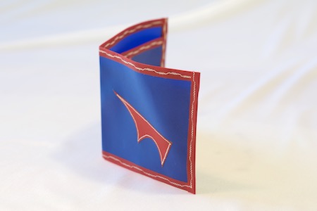 PointyWallet-Spendy-blue-RedTrim-standing