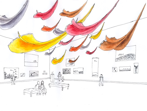 WindFire Designs Flowx Installation at Harn Museum Gainesville FL concept sketch